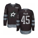 Men's Stars #45 Roman Polak Black 1917-2017 100th Anniversary Stitched Hockey Jersey