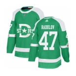 Men's Stars #47 Alexander Radulov Green Authentic 2020 Winter Classic Stitched Hockey Jersey