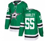 Men's Stars #55 Thomas Harley Green Home Authentic Stitched Hockey Jersey