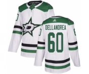 Men's Stars #60 Ty Dellandrea White Road Authentic Stitched Hockey Jersey