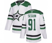 Men's Stars #91 Tyler Seguin White Road Authentic Stitched Hockey Jersey