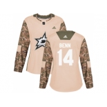 Women Adidas Dallas Stars #14 Jamie Benn Camo Authentic 2017 Veterans Day Stitched NHL Jersey