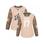 Women Adidas Dallas Stars #17 Devin Shore Camo Authentic 2017 Veterans Day Stitched NHL Jersey