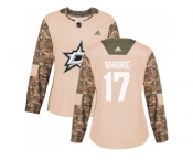 Women Adidas Dallas Stars #17 Devin Shore Camo Authentic 2017 Veterans Day Stitched NHL Jersey