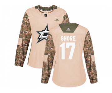 Women Adidas Dallas Stars #17 Devin Shore Camo Authentic 2017 Veterans Day Stitched NHL Jersey