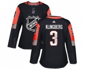 Women's Adidas Dallas Stars #3 John Klingberg Authentic Black 2018 All-Star Central Division NHL Jersey