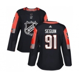 Women's Adidas Dallas Stars #91 Tyler Seguin Authentic Black 2018 All-Star Central Division NHL Jersey