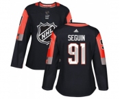 Women's Adidas Dallas Stars #91 Tyler Seguin Authentic Black 2018 All-Star Central Division NHL Jersey