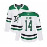 Women's Dallas Stars #14 Jamie Benn Authentic White Away Hockey Jersey