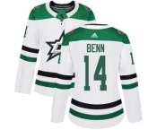 Women's Dallas Stars #14 Jamie Benn Authentic White Away Hockey Jersey