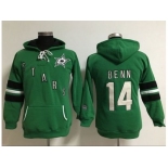 Women's Dallas Stars #14 Jamie Benn Green Old Time Heidi Hoodie NHL Hoodie