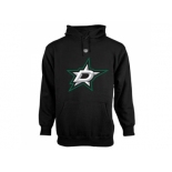 Dallas Stars Black Old Time Hockey Big Logo with Crest Pullover Hoodie