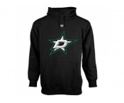 Dallas Stars Black Old Time Hockey Big Logo with Crest Pullover Hoodie