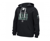 Dallas Stars Reebok Stitch Black Em Up Lace Hoodie