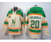 nhl jerseys dallas stars #20 ciccarelli green-cream[pullover hooded sweatshirt]