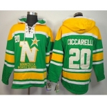 nhl jerseys dallas stars #20 ciccarelli green-yellow[pullover hooded sweatshirt]