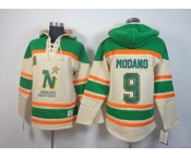 nhl jerseys dallas stars #9 modano green-cream[pullover hooded sweatshirt]