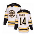 Adidas Boston Bruins #14 Chris Wagner Authentic White Away NHL Jersey