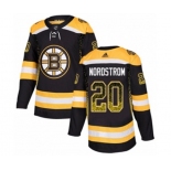 Adidas Boston Bruins #20 Joakim Nordstrom Authentic Black Drift Fashion NHL Jersey