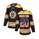 Adidas Boston Bruins #20 Joakim Nordstrom Authentic Black USA Flag Fashion NHL Jersey