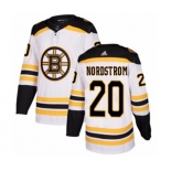 Adidas Boston Bruins #20 Joakim Nordstrom Authentic White Away NHL Jersey