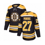 Adidas Boston Bruins #27 John Moore Authentic Black Home NHL Jersey