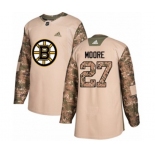 Adidas Boston Bruins #27 John Moore Authentic Camo Veterans Day Practice NHL Jersey