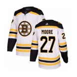 Adidas Boston Bruins #27 John Moore Authentic White Away NHL Jersey