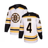 Adidas Boston Bruins #4 Bobby Orr Authentic White Away NHL Jersey