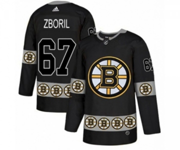 Adidas Boston Bruins #67 Jakub Zboril Authentic Black Team Logo Fashion NHL Jersey