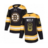 Adidas Boston Bruins #8 Cam Neely Authentic Black Drift Fashion NHL Jersey