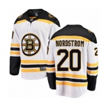 Boston Bruins #20 Joakim Nordstrom Authentic White Away Fanatics Branded Breakaway NHL Jersey