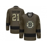 Boston Bruins #21 Loui Eriksson Green Salute to Service Stitched NHL Jersey