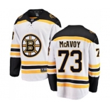 Boston Bruins #73 Charlie McAvoy Authentic White Away Fanatics Branded Breakaway NHL Jersey