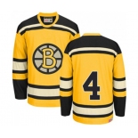 CCM Boston Bruins #4 Bobby Orr Premier Gold Throwback NHL Jersey