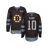 Men Adidas Boston Bruins #10 Anders Bjork Black 1917-2017 100th Anniversary Stitched NHL Jerse