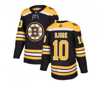 Men Adidas Boston Bruins #10 Anders Bjork Black Home Authentic Stitched NHL Jersey