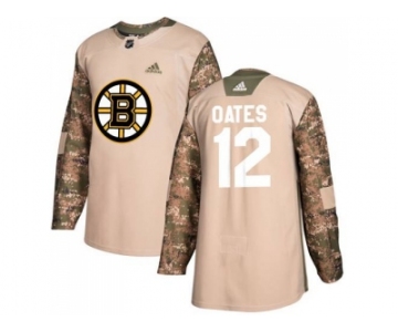 Men Adidas Boston Bruins #12 Adam Oates Camo Authentic 2017 Veterans Day Stitched NHL Jersey