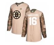 Men Adidas Boston Bruins #16 Derek Sanderson Camo Authentic 2017 Veterans Day Stitched NHL Jersey