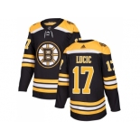 Men Adidas Boston Bruins #17 Milan Lucic Black Home Authentic Stitched NHL Jersey