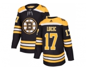 Men Adidas Boston Bruins #17 Milan Lucic Black Home Authentic Stitched NHL Jersey