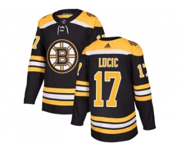 Men Adidas Boston Bruins #17 Milan Lucic Black Home Authentic Stitched NHL Jersey