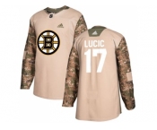 Men Adidas Boston Bruins #17 Milan Lucic Camo Authentic 2017 Veterans Day Stitched NHL Jersey