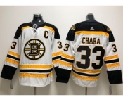 Men Adidas Boston Bruins #33 Zdeno Chara White Road Authentic Stitched NHL Jersey