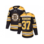 Men Adidas Boston Bruins #37 Patrice Bergeron Black Home Authentic Stitched NHL Jersey