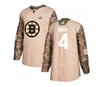 Men Adidas Boston Bruins #4 Bobby Orr Camo Authentic 2017 Veterans Day Stitched NHL Jersey