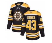 Men Adidas Boston Bruins #43 Danton Heinen Black Home Authentic Stitched NHL Jersey