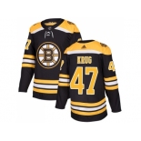 Men Adidas Boston Bruins #47 Torey Krug Black Home Authentic Stitched NHL Jersey