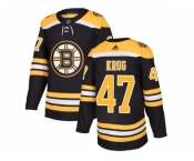 Men Adidas Boston Bruins #47 Torey Krug Black Home Authentic Stitched NHL Jersey