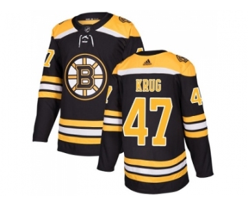 Men Adidas Boston Bruins #47 Torey Krug Black Home Authentic Stitched NHL Jersey